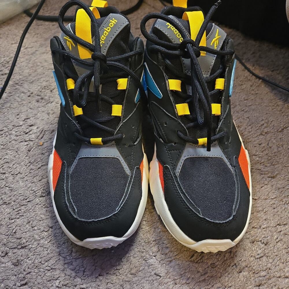 REEBOK Classic Aztrek Double Mix Pops Sneakers Women's Size 8.5 Black